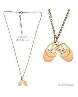 Collier chaîne métal doré demi-pointes