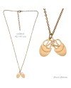 Collier chaîne métal doré demi-pointes