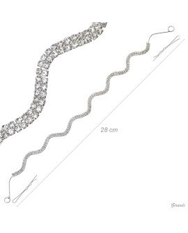 Bijou de chignon strass zig zag